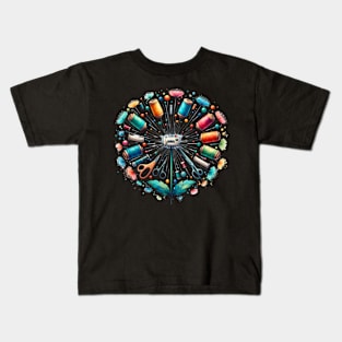 Sewing And Quilting Dandelion Flowers Kids T-Shirt